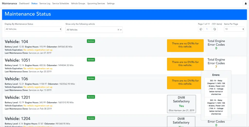 Real-Time Vehicle Diagnostics